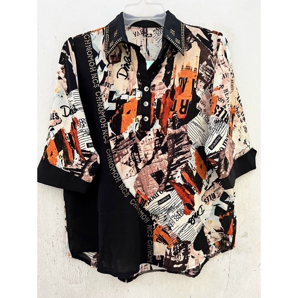 Áo Sơ Mi Nữ Trung Niên Form Dài Rộng Free Size 55-75kg