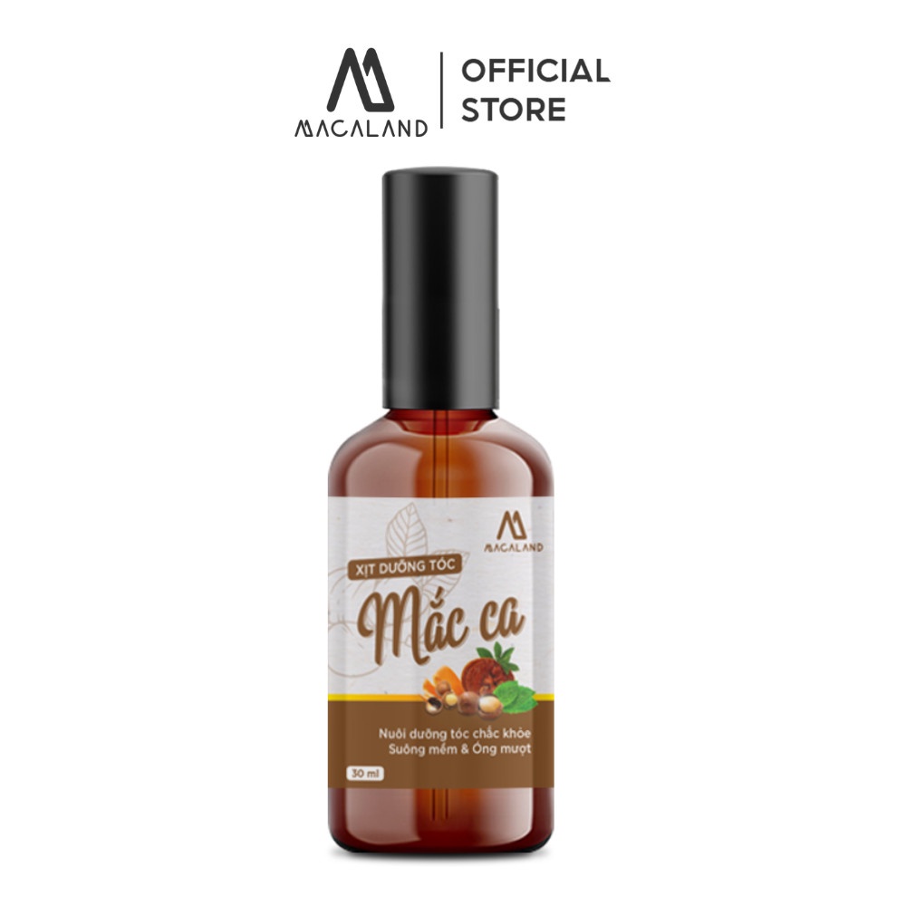 Xịt dưỡng tóc Mắc ca 30ml/100ml MACALAND cho mái tóc bồng bềnh mềm mượt