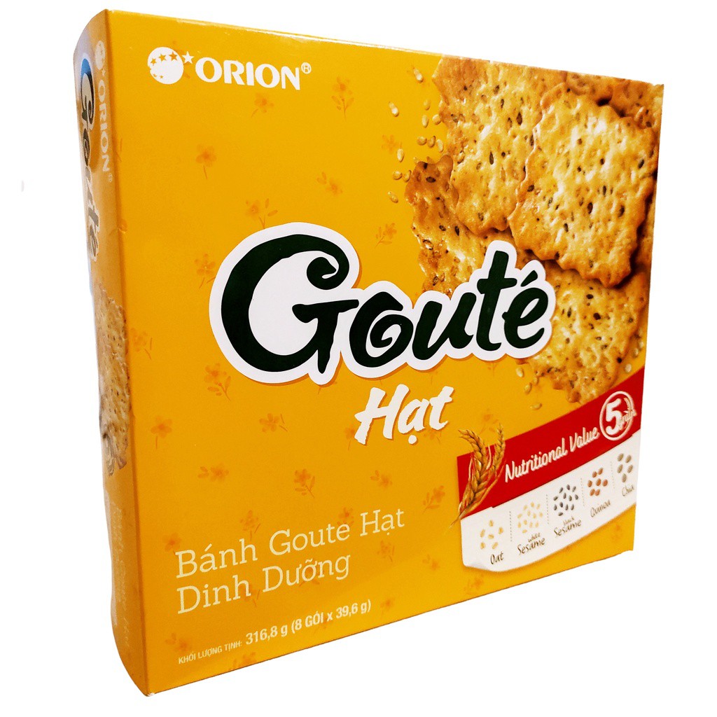Bánh Gouté (Goute) Orion 5 Loại Hạt (Hộp 8 gói)