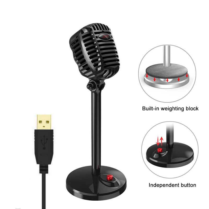 Micro Hát Karaoke Có Dây Chống Tiếng Ồn