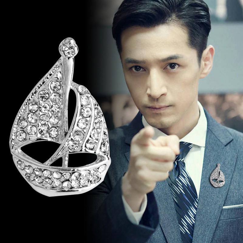 Ghim cài áo Vest nam Lapel Pin thời trang hình con thuyền nhỏ GH-242  {Phụ kiện Vest Nam - AdamZone}