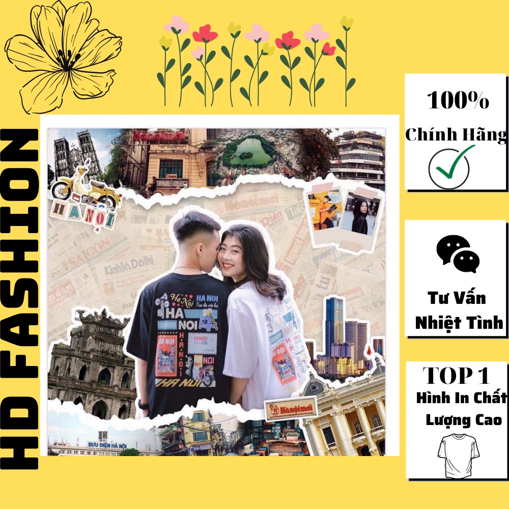 Áo Thun Nam - Áo Phông Cổ Tròn Nam Nữ Chất Vải Cotton in 5D HÀ Nội - MÃ TCHN