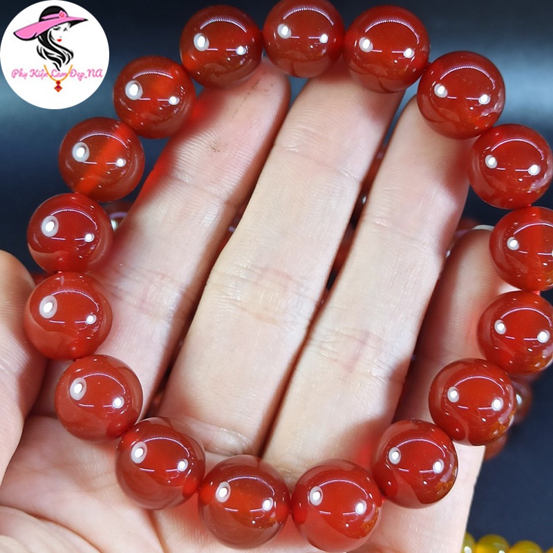 Vòng Tay Đá Mã Não Đỏ tự Nhiên Tặng Kèm Hộp Đựng