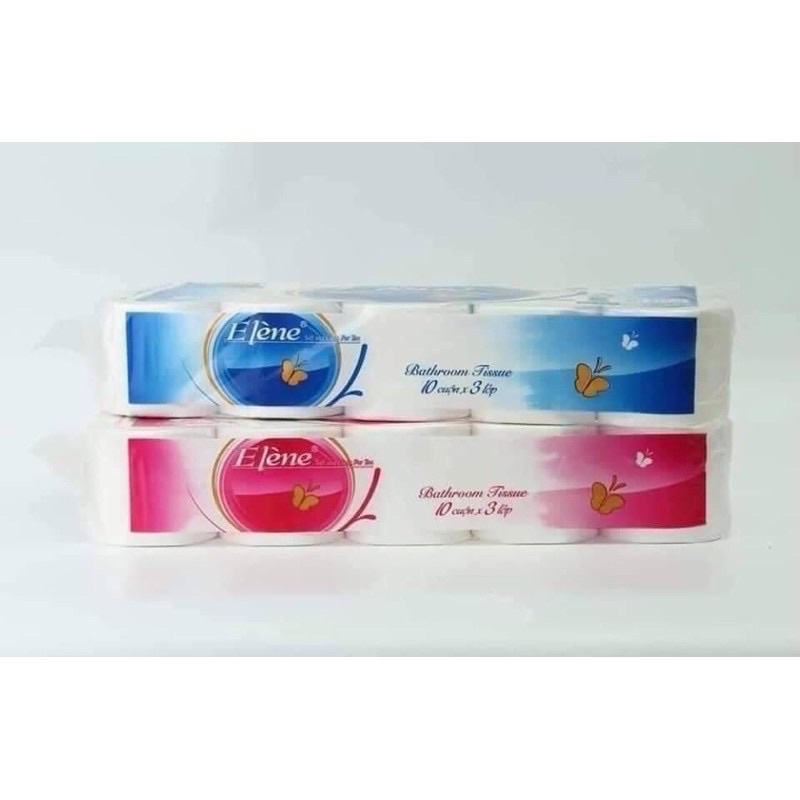 Giấy Vệ Sinh ELENE 3 Lớp x 10 cuộn Dai,Mềm,Mịn