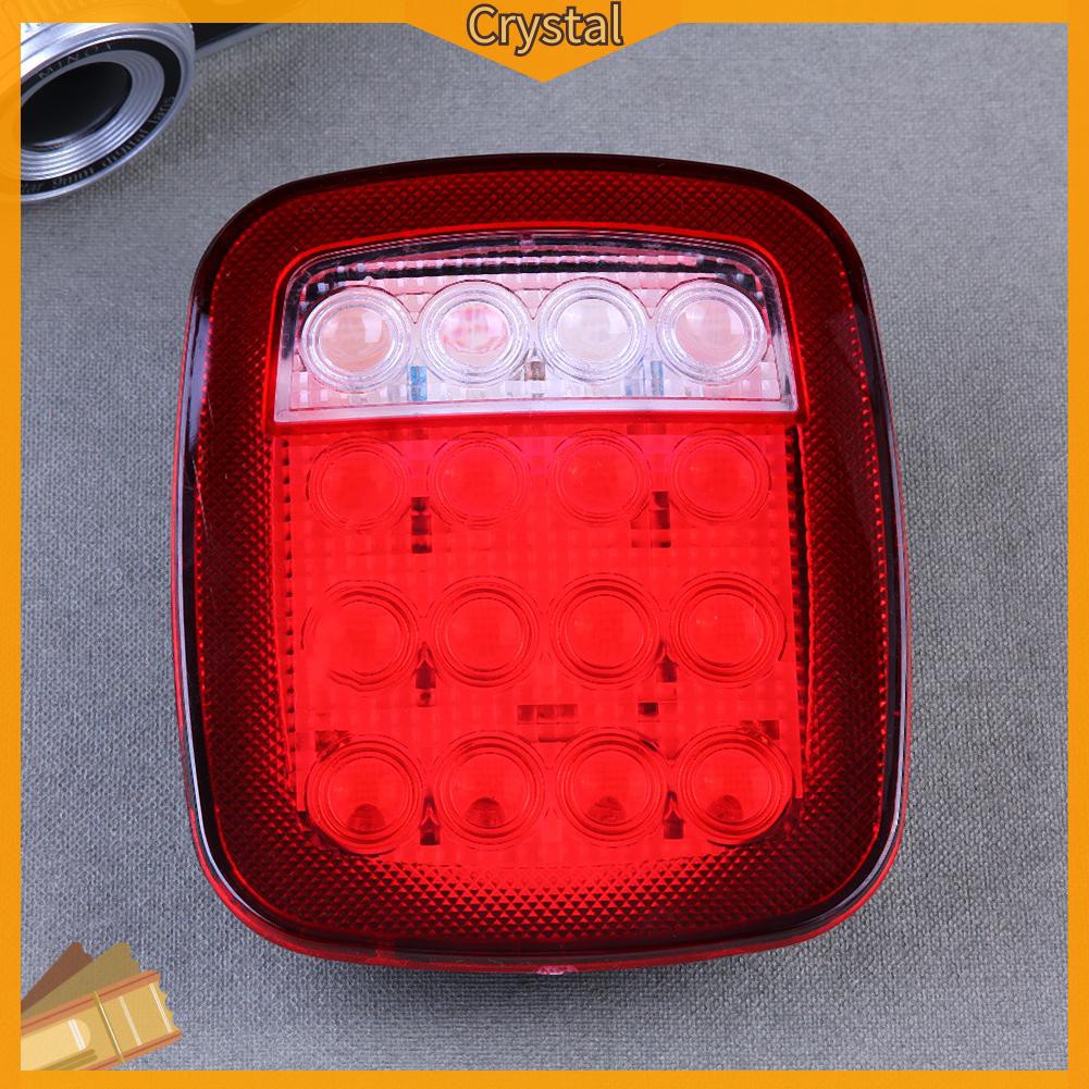 【☄】2pcs 16 Red and White LED Truck Trailer Stop Turn Tail Back up Lights-167599