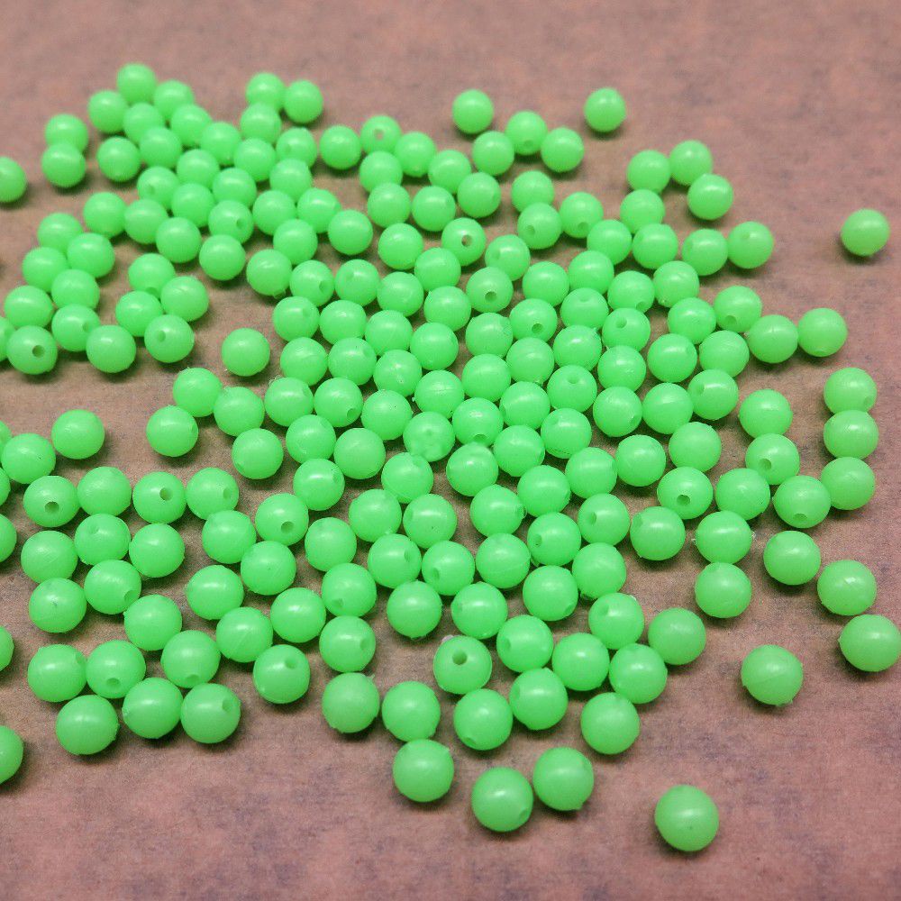 Túi 100 Hạt Nhựa Dạ Quang 3-18mm Phụ Kiện Câu Cá Chất Lượng Cao