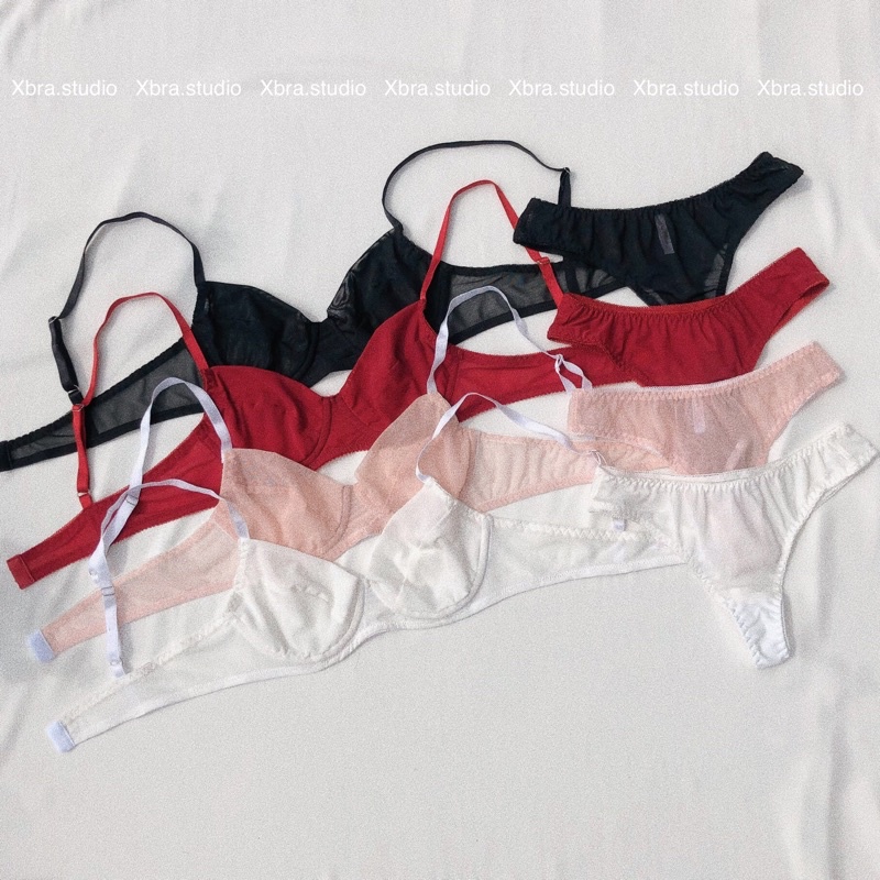 Bộ đồ lót LƯỚI TRƠN áo có gọng không mút BASIC | BigBuy360 - bigbuy360.vn