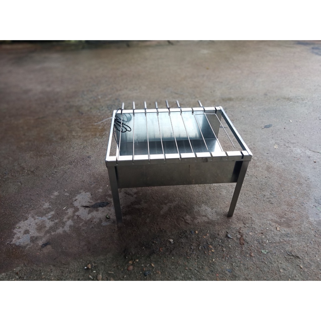 Máy nướng thịt, chả mini tự động 9 Xiên thẳng + 1 Xiên 3 Chạc MITUHOME