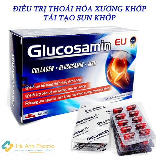 COMBO 3 Hôp Glucosamin viên uống hổ trợ xương khớp viêm khớp đau khớp Chống thoái hoá khớp đủ liệu trình