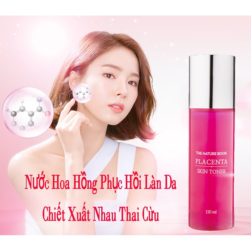 Nước Hoa Hồng The Nature Book Placenta Skin Toner 120ml