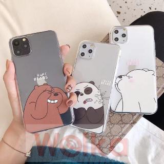 Ốp lưng hình gấu đáng yêu cho iPhone 12mini 12 Pro Max 11 11pro Max iPhone 6s 6 7 8 Plus X XR XS MAX Cute We Bare Bears