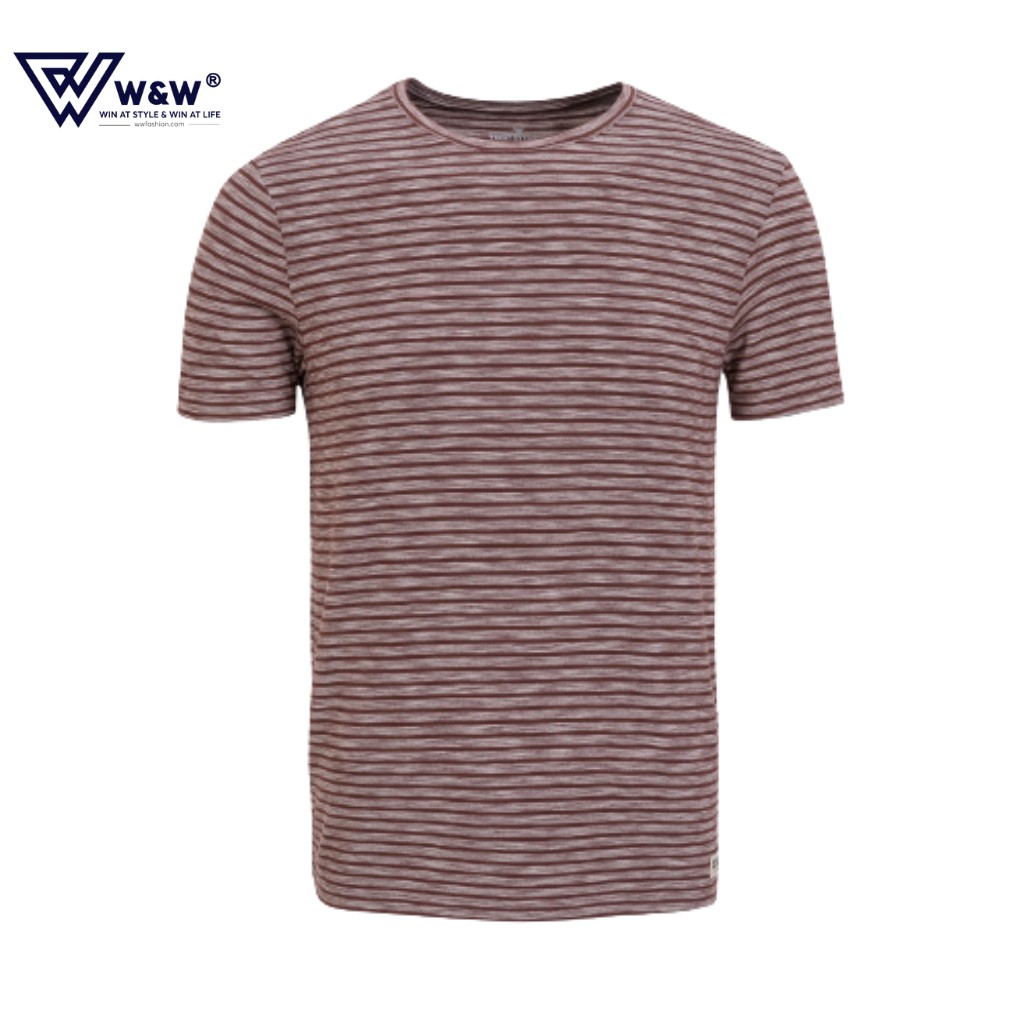 Áo T-shirt Ngắn Tay Cổ Tròn Cao Cấp W&amp;W TSHIRT06, Chất Liệu Rayon Slub Mềm Mịn, Không Nhăn, Không Bai Xù