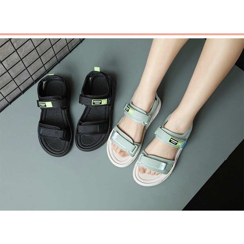 Sandal nữ quai dán FIN size 33->40 - Dép quai hậu học sinh Fin Fashion 2 màu Mới