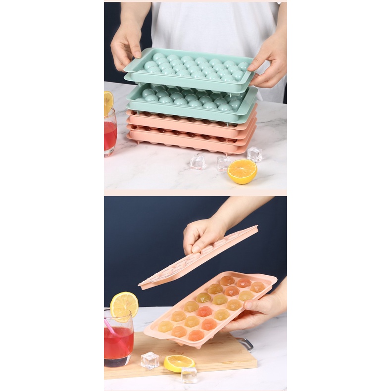 Khay đá viên tròn 33 ô cao cấp