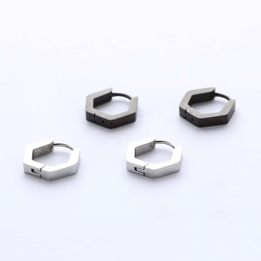 MXGOODS Bông Tai Bằng Thép Titan Không Gỉ Hình Đa Giác Thời Trang Dành Cho Nữ
