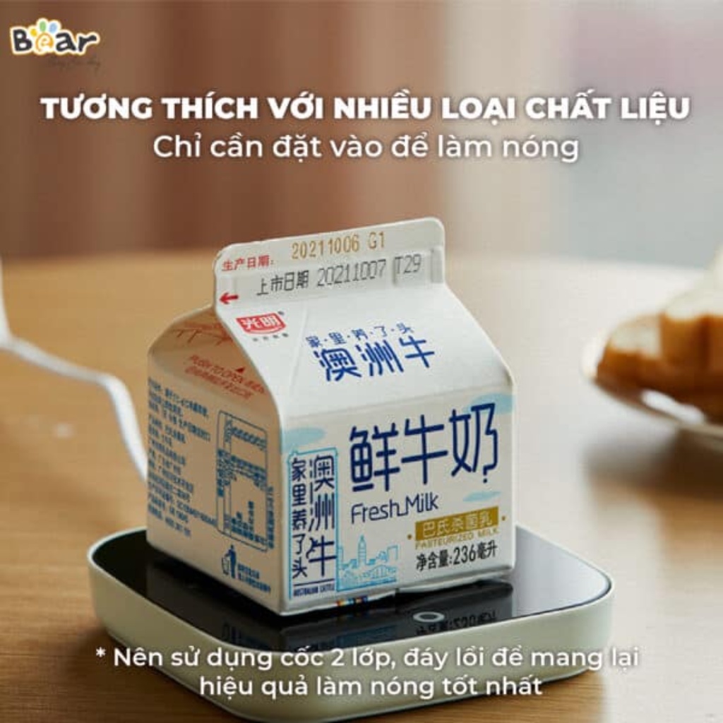 Đế hâm nóng, đế làm nóng đồ uống Bear DRBD-C16J5 bảo hành 18 tháng bản quốc tế