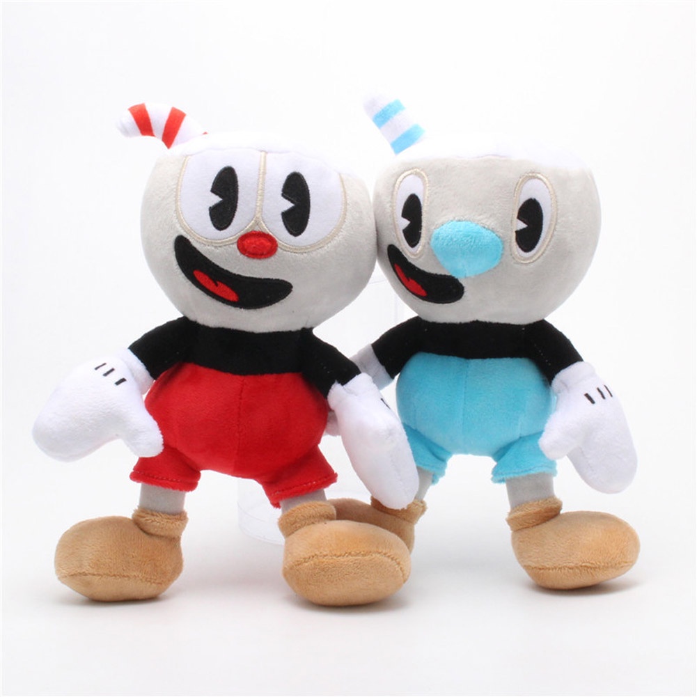 Đồ Chơi Nhồi Bông Hình Cuphead 9.8 Inch,Cuphead Mugman Plush 9,8 " Đồ chơi nhồi bông mềm cho trẻ em,Phiêu lưu Cuphead