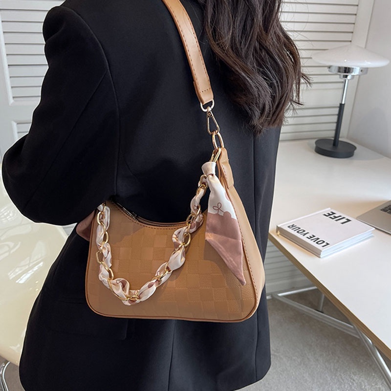 IELGY Túi Đeo Vai / Kẹp Nách Phối Dây Xích Thời Trang Dành Cho Nữ