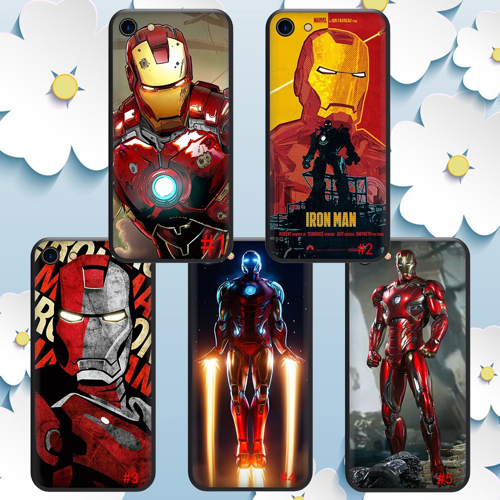 Ốp điện thoại TPU dẻo họa tiết Iron Man cho OPPO A3S A5S A39 A57 A59 F1S A83 A1 A37 A12 A15 A52 A72 A92 A15S A12S A5 A7 2018 LL42