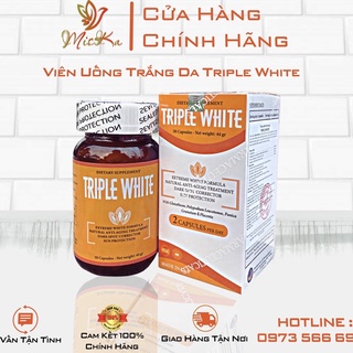 [Mã 12FMCGSALE giảm 8% đơn 500K] [CHÍNH HÃNG] Viên Uống Triple White – Viên Uống Trắng Da Chống Nắng Giảm Thâm Nám