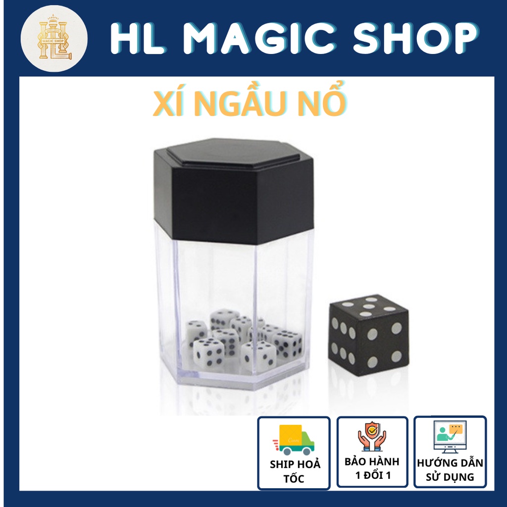 Đồ chơi ảo thuật xí ngầu to hóa nhỏ, xí ngầu nổ