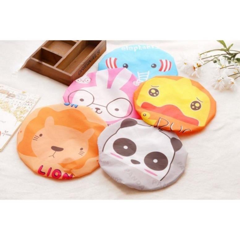 Mũ tắm mũ trùm tóc họa tiết ngộ nghĩnh
