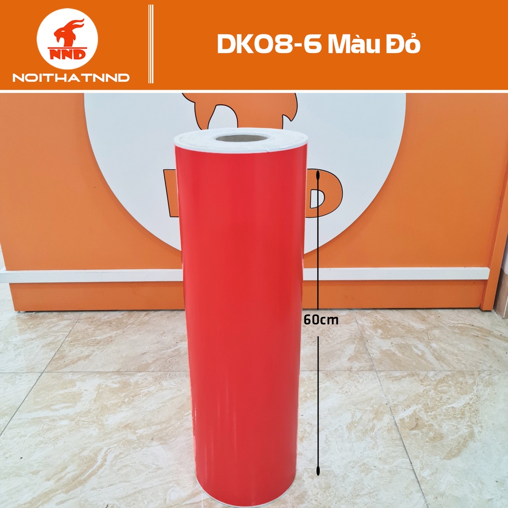 Decal Màu Dán Kính, Dán Xe, Dán Tường Có Sẵn Keo Khổ 60cm Trơn Bóng Đủ Màu