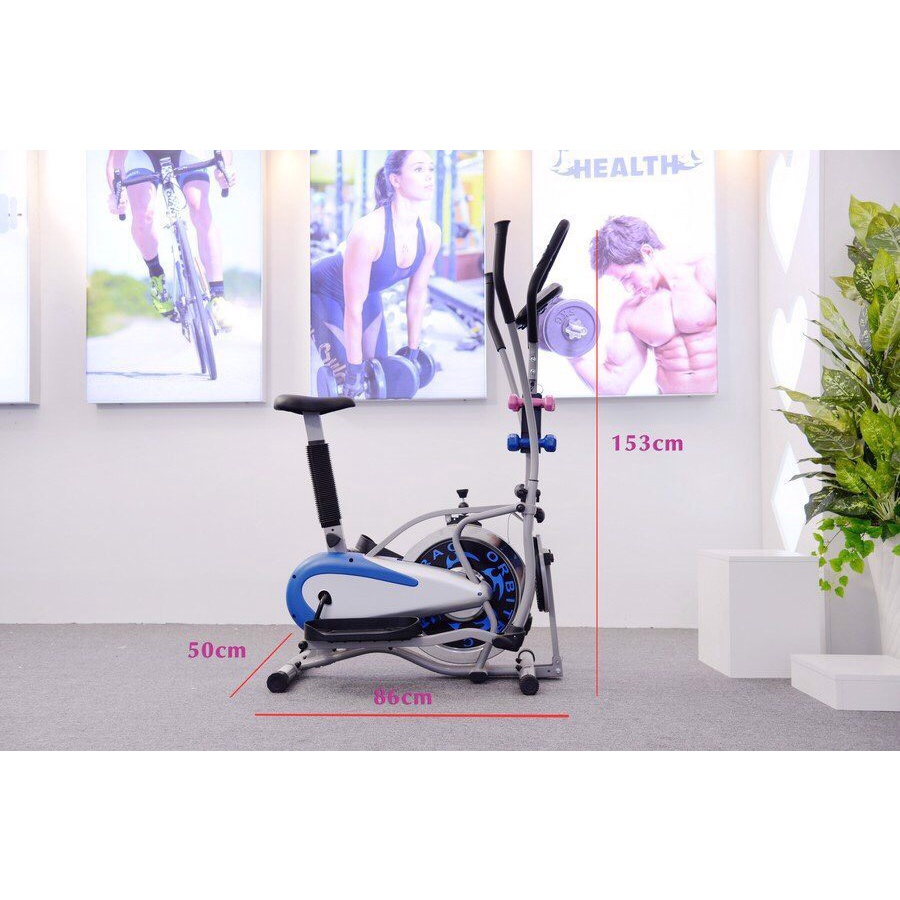 Xe đạp tập thể dục toàn thân mofit - Kèm đĩa xoay eo và tạ tay