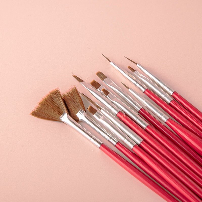 Bộ 15 Cọ Vẽ Móng, Cọ Vẽ Móng Dành Cho Học Viên