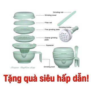 Bộ chế biến ăn dặm kiểu Nhật GioGio 9 dụng cụ