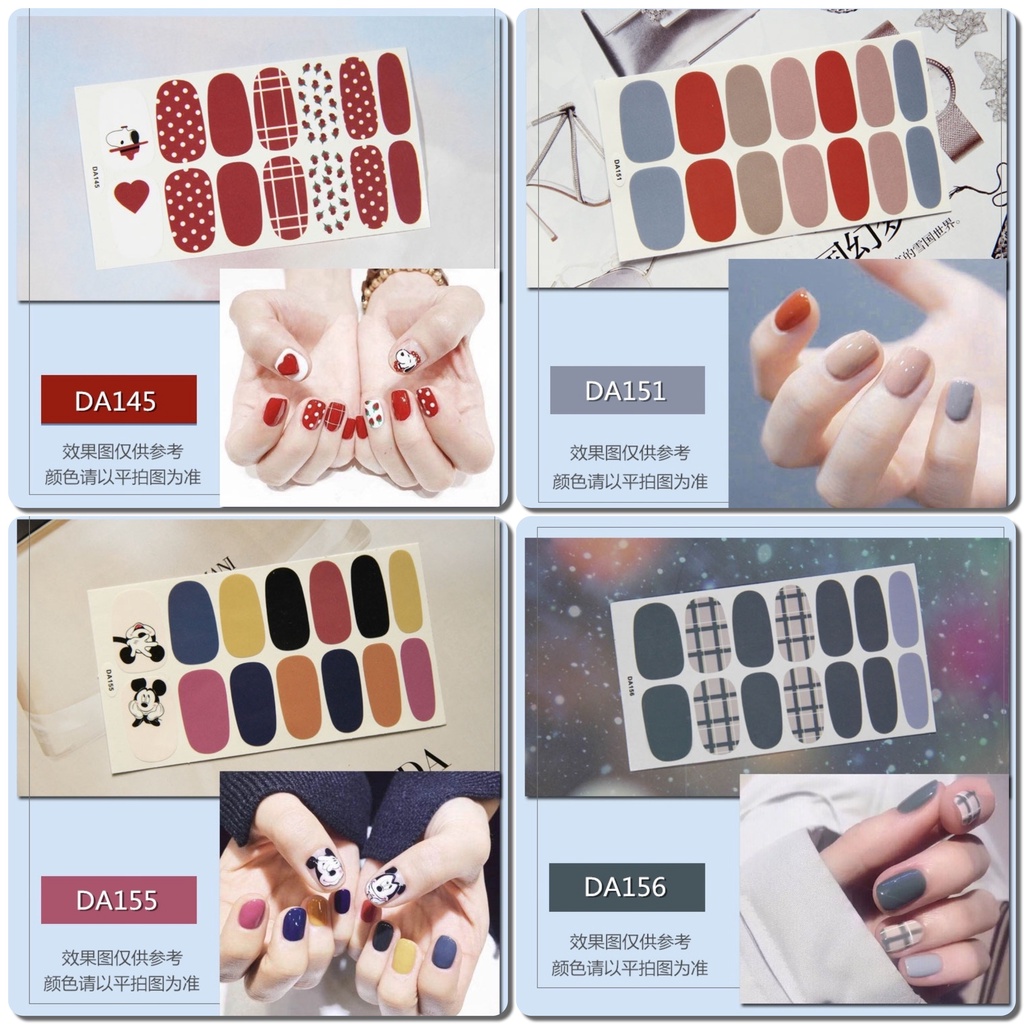 Nhãn dán móng tay trang trí nghệ thuật 3D DA145-DA222