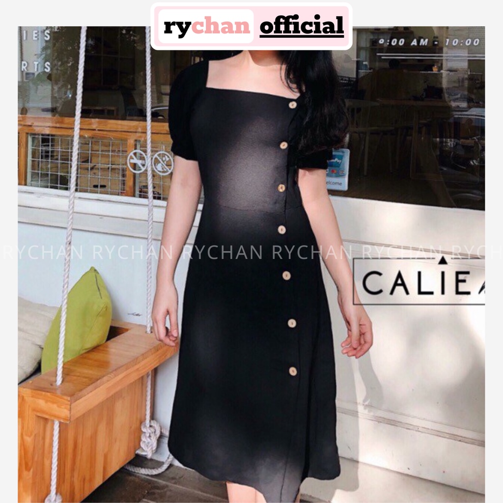 [ẢNH THẬT CUỐI] DM641 - Đầm Maxi Cổ Vuông Nút Lệch