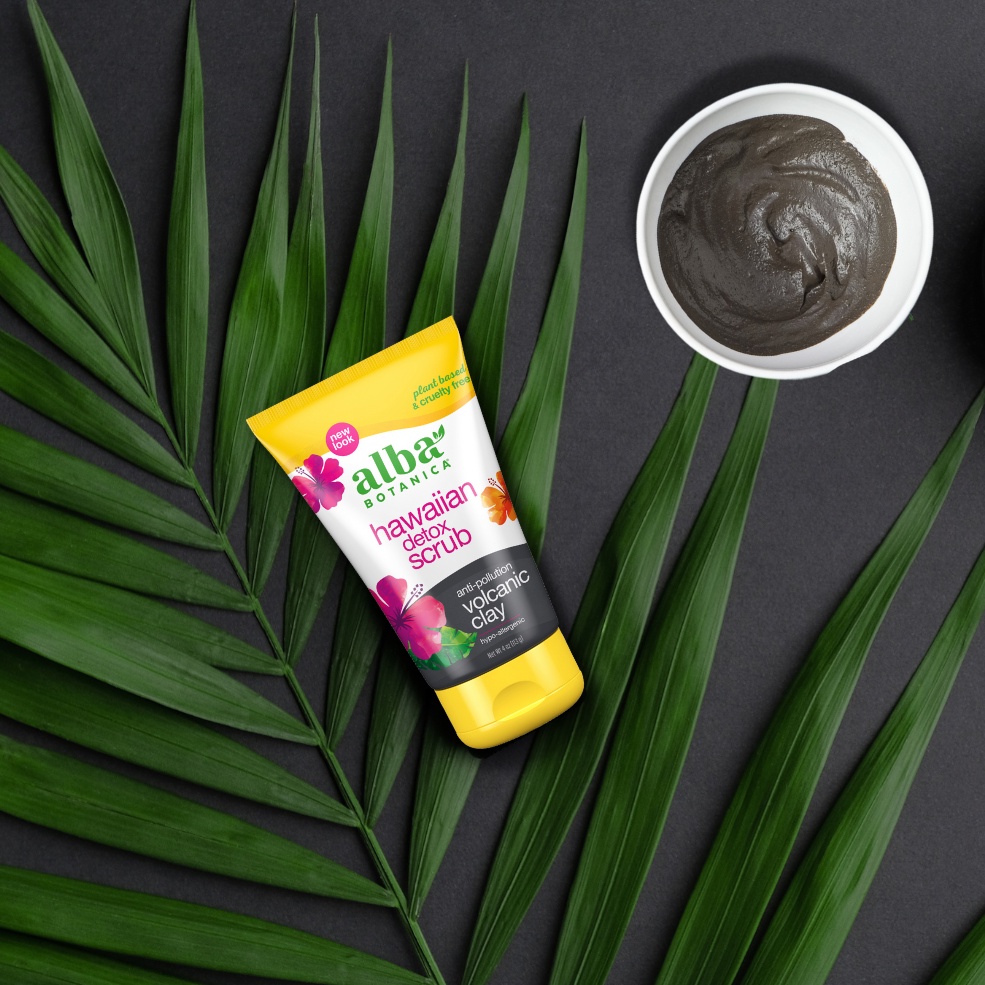 [DATE] Tẩy tế bào chết đất sét ALBA BOTANICA HAWAIIAN DETOX SCRUB ANTI-POLLUTION VOLCANIC CLAY 113g