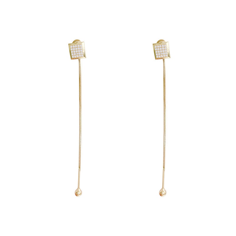 Khuyên tai YeYi mạ bạc 925 phong cách Joker tua rua đơn giản cho nữ