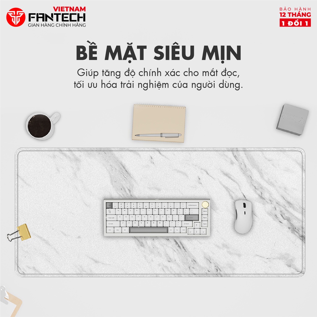 Miếng lót chuột chơi Gaming FANTECH MP905 DESK MAT - Chất liệu cao su tự nhiên, đế chống trượt