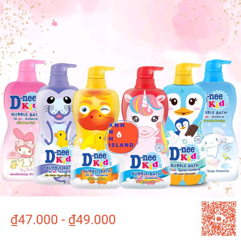 Sửa tắm trẻ em Dnee kids 400ml