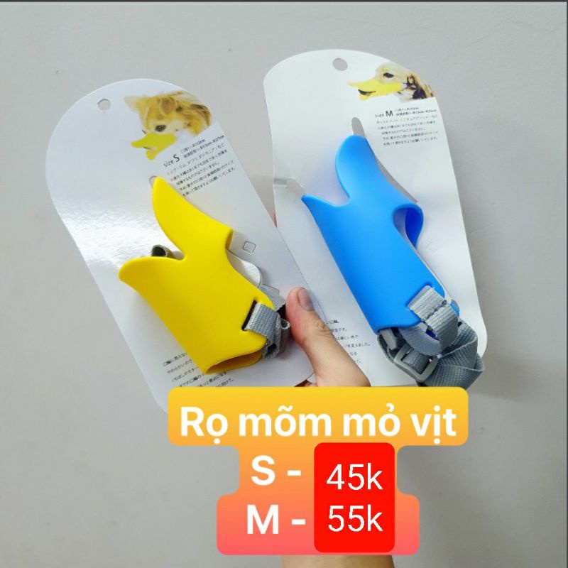 Rọ mõm mỏ vịt cho chó 2 size (màu ngẫu nhiên)