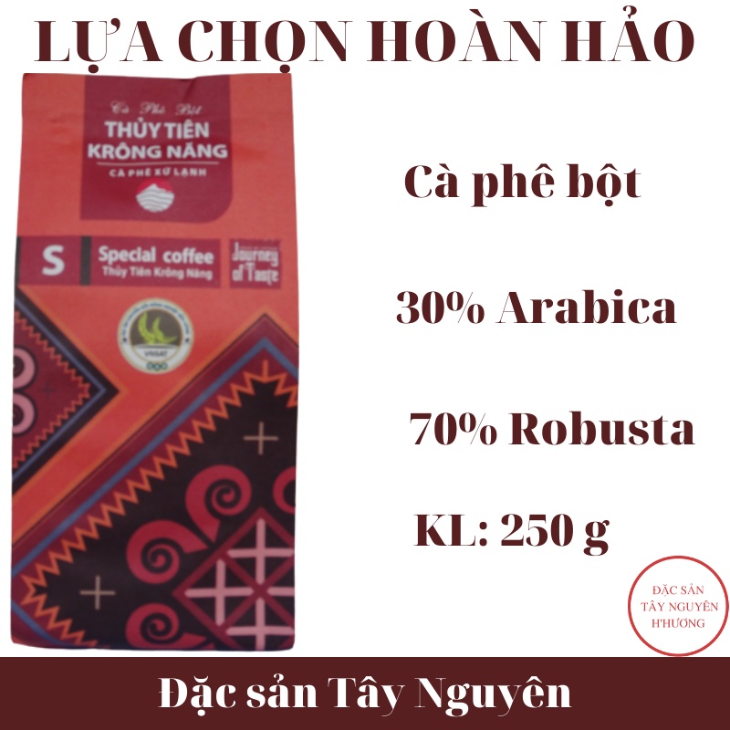 Cà phê bột Thủy Tiên cà phê phối trộn arabica robusta xuất xứ Đăk Lăk đặc sản Tây Nguyên | BigBuy360 - bigbuy360.vn