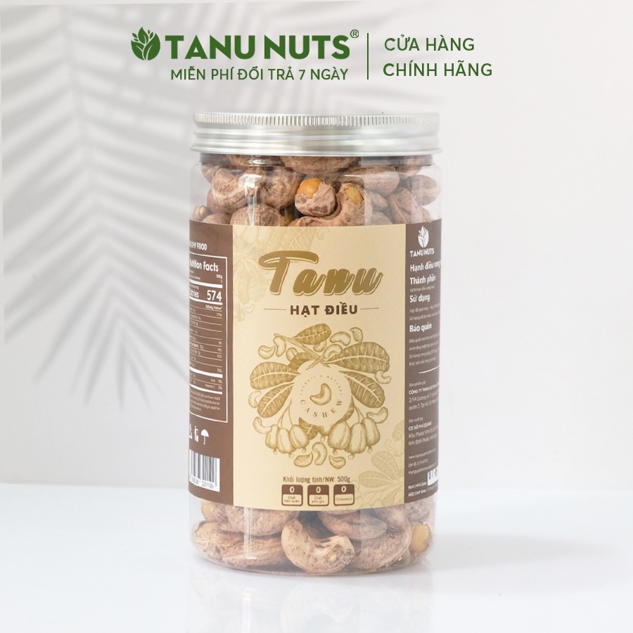 Hạt Điều Rang Muối TANU NUTS - Điều Bình Phước loại A hàng xuất khẩu 500gr | BigBuy360 - bigbuy360.vn