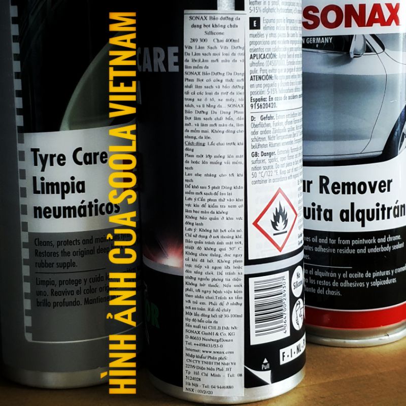 Làm sạch ghế da dạng bọt Sonax Cao cấp Profiline leather care foam 400ml 289300