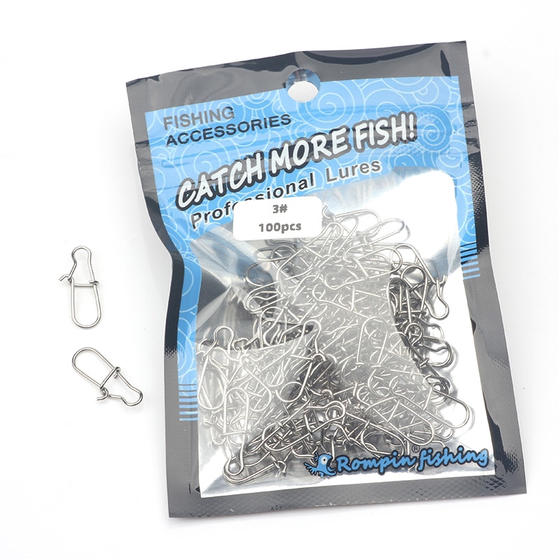 Set 100 móc gắn mồi câu cá inox 304 000-5#