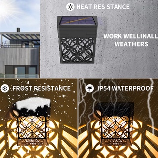 Đèn LED Gắn Tường Trang Trí Thông Minh Chống Nước Chạy Năng Lượng Mặt Trời