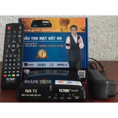 [Chính Hãng DVB-T2] Đầu thu mặt đất DVB T2/ TCTEK377 Xem miễn phí 65kênh truyền hình/ có sách hướngdẫn lắp ráp & cài đặt
