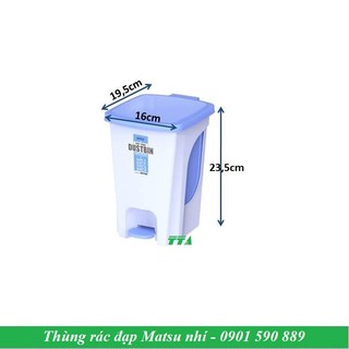 Thùng rác nhựa đạp chân Matsu loại cỡ nhí