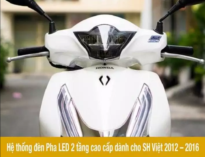 Đèn Led 2 tầng ZHIPAT cho SH Việt 2012-2016 chóa màu 2 tầng ( màu ĐEN )