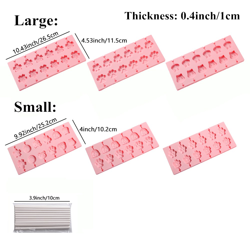 CONOPERY Khuôn Làm Bánh Kẹo Hình Bông Hoa Bằng Silicon