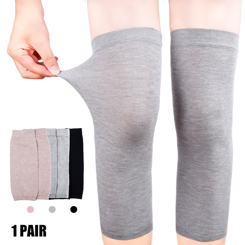 1 Cặp Băng Quấn Bảo Vệ Đầu Gối Bằng Cotton Co Giãn Giữ Ấm Thoáng Khí