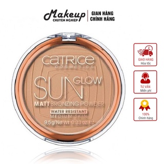 Phấn tạo khối catrice sun glow matt bronzing powder