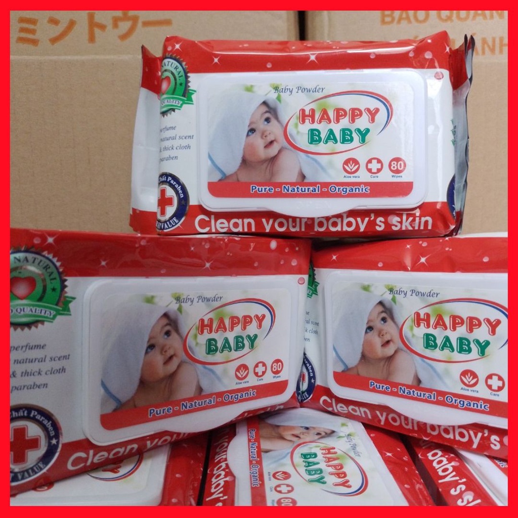 Khăn giấy ướt có mùi dịu nhẹ 80g an toàn cho bé