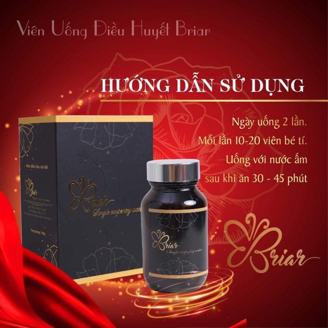 Viên uống điều huyết Briar - Thuỷ Mộc Đơn, tăng vòng 1, nở vòng 3, date 10/2022